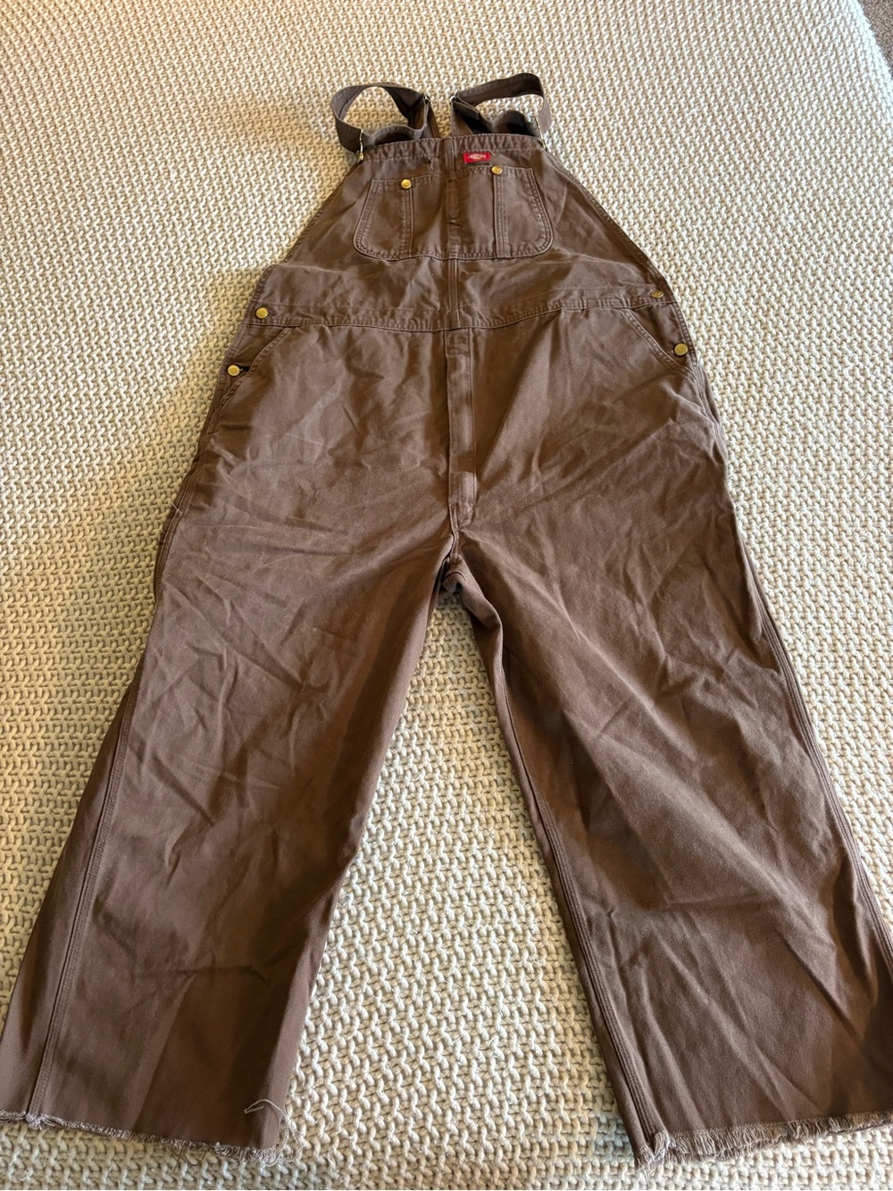 Dickies Brown Men's Canvas Cargo Overalls